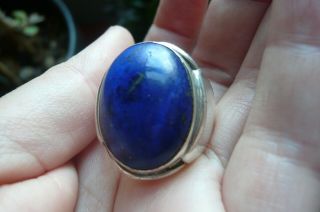 Vintage Lapis Lazuli And Silver Ring