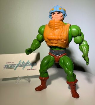 Vtg 1981 Mattel Masters Of The Universe Man At Arms Motu He - Man Soft Head Figure