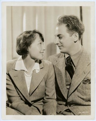 Hollywood Newlyweds Luise Rainer Clifford Odets 1937 Vintage Portrait Photograph