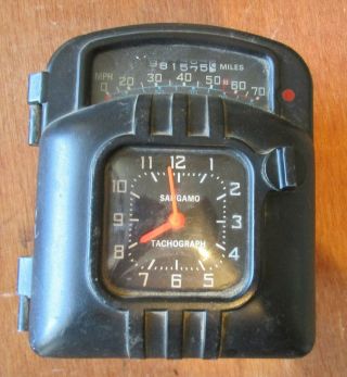 Tachograph Speedometer Vintage Sangamo Key Clock