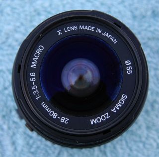 Sigma Aspherical 28 - 80mm F/3.  5 - F/5.  6 Macro Zoom Lens In Canon Ef Mount