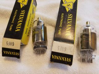 Pair (2) Sylvania 6hf5 Vacuum Tubes W Boxes,  Usa,  Appear,  Tv - 7d/u
