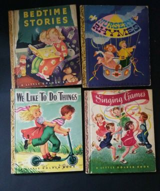 4 Vintage Little Golden Books From The 1940 