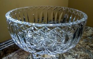 Vintage Waterford Crystal Giftware Pattern 8 " Centerpiece Bowl