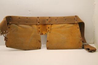 Vintage Sears Craftsman Leather Cowhide Carpenters Work Belt 945151 2