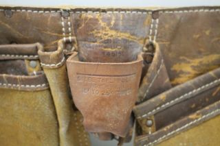 Vintage Sears Craftsman Leather Cowhide Carpenters Work Belt 945151 3