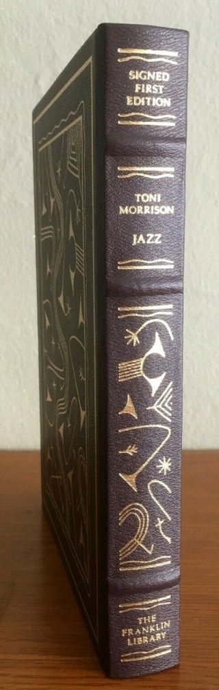 Jazz.  Toni Morrison.  Signed 1st Edition Franklin Library Gilt Leatherbound Book