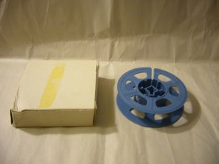 Vintage 16mm Blue Film Reel With Storage Box - - Holds 50 Feet Of Film,  3 Inch