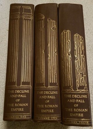 The Decline And Fall Of The Roman Empire - Gibbon 3 Vol.  Set Heritage Press 1946