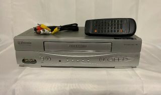 Emerson Ewv603 4 Head Hifi Stereo Vcr With Remote And Av Cables.