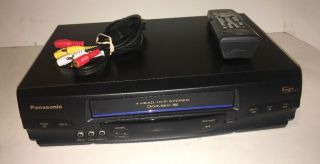 Panasonic Pv - V4540 Vcr/vhs Player Recorder Omnivision 4head W/ Remote & Av Cable