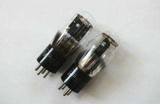 Matched Pair RCA Radiotron Type 45 Single - Ended Amp Vacuum Tubes EXC 2