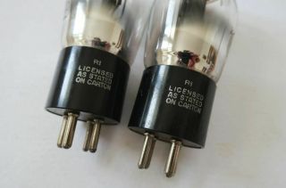 Matched Pair RCA Radiotron Type 45 Single - Ended Amp Vacuum Tubes EXC 5