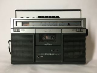 Vintage Radio Shack Realistic Stereo Am/fm Cassette Boombox Model 14 - 805