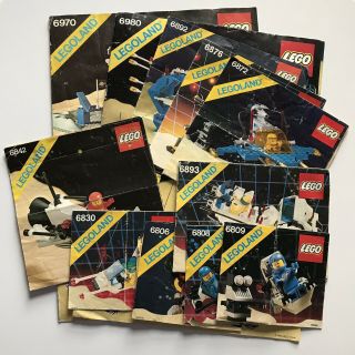 Big Bundle Vintage Lego Instruction Booklets - Classic 80s Space 6970 6980 Etc