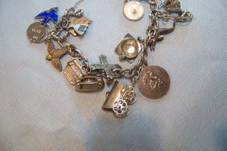 Vintage Bracelet With Sterling Silver Charms,  More 2