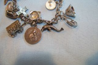 Vintage Bracelet With Sterling Silver Charms,  More 4