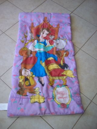 Beauty And The Beast Kids Sleeping - Bag Vintage 90 ' s Colorful Walt Disney Belle 2