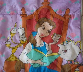 Beauty And The Beast Kids Sleeping - Bag Vintage 90 ' s Colorful Walt Disney Belle 5