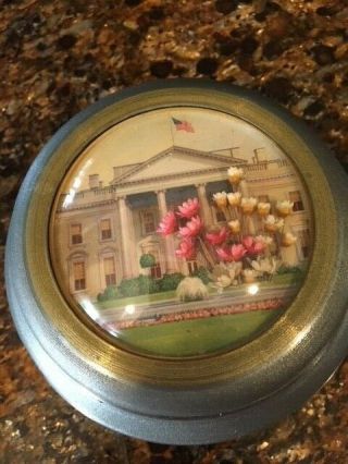 Rare Vintage Fred Zimbalist & Co Music Box " The White House " Washington D.  C.