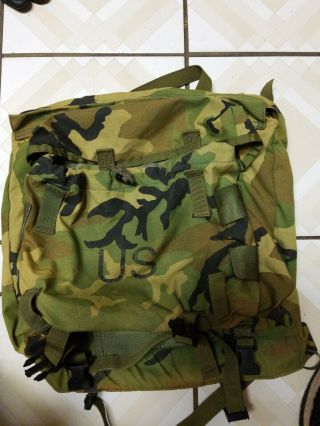 Cool Vintage Us Military Woodland Camouflage Combat Patrol Pack Backpack Bag