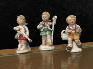 Vintage German Hummel/goebel Ornamental Boy Figurines (3)
