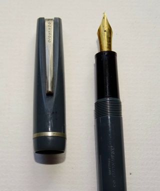 Vintage Osmiroid 65 Lever Filler Fountain Pen,  Grey,  Medium Soft Nib 2