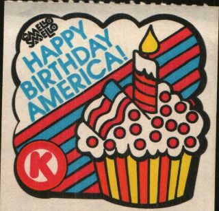 Vintage Mello Smello Smellos Scratch & Sniff Sticker Circle K Cupcake Birthday