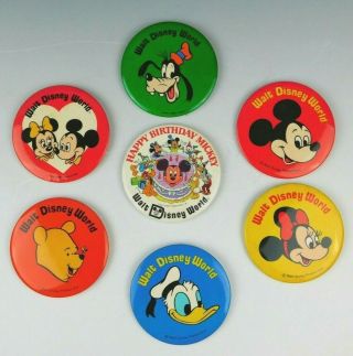 Walt Disney World Productions Mickey Mouse Vintage Collectible Pins Set