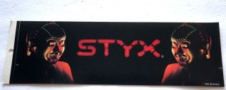 Vintage Retro Authentic 1983 Styx Rock Bumper 11 " X 3.  5 " Sticker