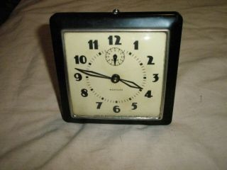 Vintage Westclox " Spur " Art Deco Wind - Up Alarm Desk Clock.