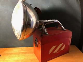 Vintage U - C Lite Mfg.  Big Beam No.  1000 Hand - Held Spotlight Flashlight 2 Bulb