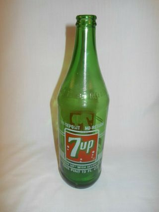 Vintage 1966 7up Bottle 1 Pint 12 Oz.  " Fresh Up " No Deposit Bottle