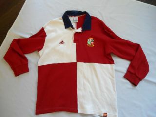 Vintage British And Irish Lions Adidas Rugby Jersey Shirt Large V.  G.  C
