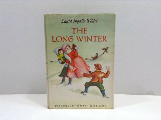 Vintage Book " The Long Winter " Laura Ingalls Wilder C1953 W/dust Jacket