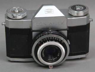 Zeiss Ikon Contaflex Alpha W/carl Zeiss Pantar 45mm F/2.  8 Prontor Reflex As - Is