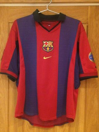 Nike Barcelona Vintage 1998/1999 Home Shirt Football Jersey Medium