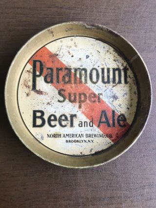 Vintage Paramount Beer Ale 12 " Tray Brooklyn Ny North American Brewing Co