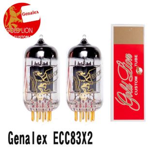 New2pcs Genalex Gold Lion Ecc83 (12ax7b759) Matched Pair Vacuum Valve Tubes Brand
