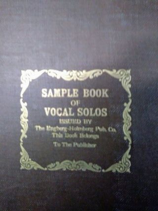 1906 Vintage Sample Book 35 Swedish Song Vocal Sheet Music Engberg - Holmberg Solo