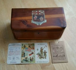 Vintage 1936 Boy Scout Order Of The Arrow Lane Cedar Chest Tinket Box