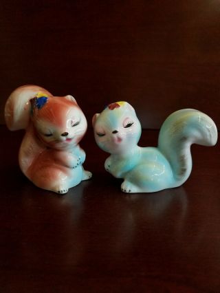 Vintage Salt And Pepper Shakers 1498 Py Squirrels