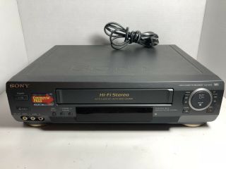 Sony SLV - AX10 4 - Head Hi - Fi Stereo VCR VHS W/ Remote,  RCA,  2 VHS Tapes 2