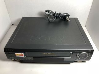 Sony SLV - AX10 4 - Head Hi - Fi Stereo VCR VHS W/ Remote,  RCA,  2 VHS Tapes 4