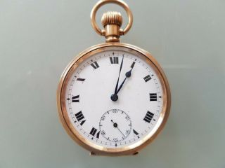 Vintage American Watch Company Gold Coloured Pocket Watch Not