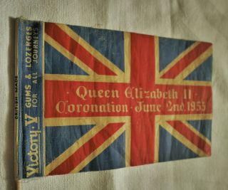 Charming 1953 Coronation Royal Vintage British Union Jack Flag