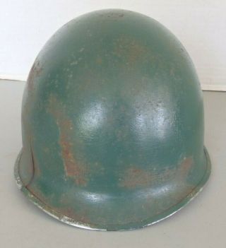 Vintage Ww 2 Us Army Or Marine Corps M1 Helmet Fixed Bale Front Seam