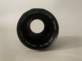 PENTAX ASAHI - Takumar 135mm f/3.  5 Vintage Camera Lens M42 W/ CASE & FILTER 5