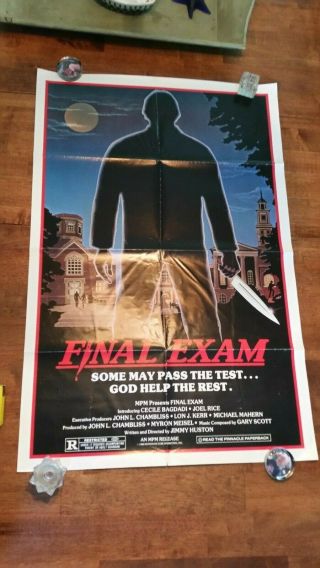 1981 Final Exam Classic Horror Movie Poster 27 X 41 Vintage