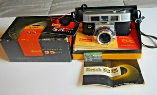 Vintage 1960s No 75 Kodak Automatic 35 Camera F/2.  8 Lens